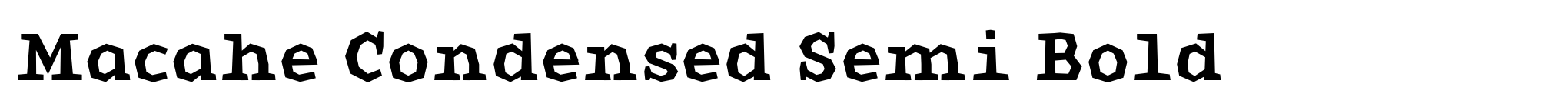 Macahe Condensed Semi Bold image